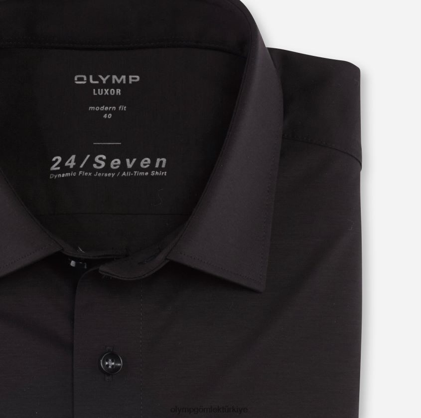 Giyim OLYMP luxor 24/seven modern kesim, iş gömleği, yeni kent, siyah PL4DLH976 - Görsel 2