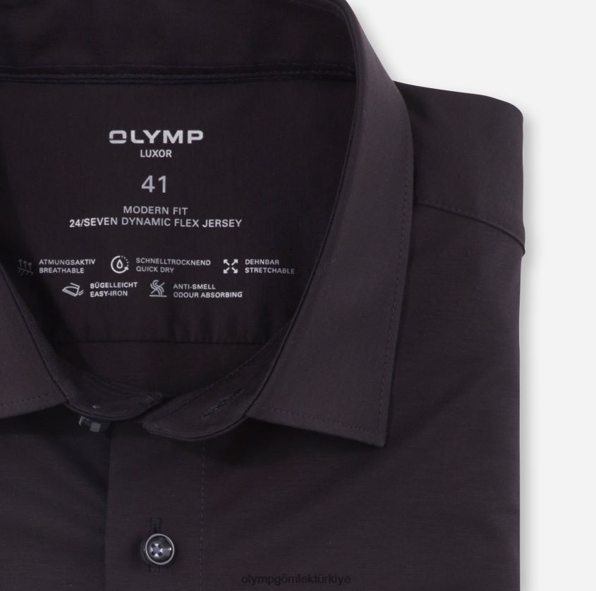 Giyim OLYMP luxor 24/seven modern kesim, iş gömleği, yeni kent, siyah PL4DLH979 - Görsel 2