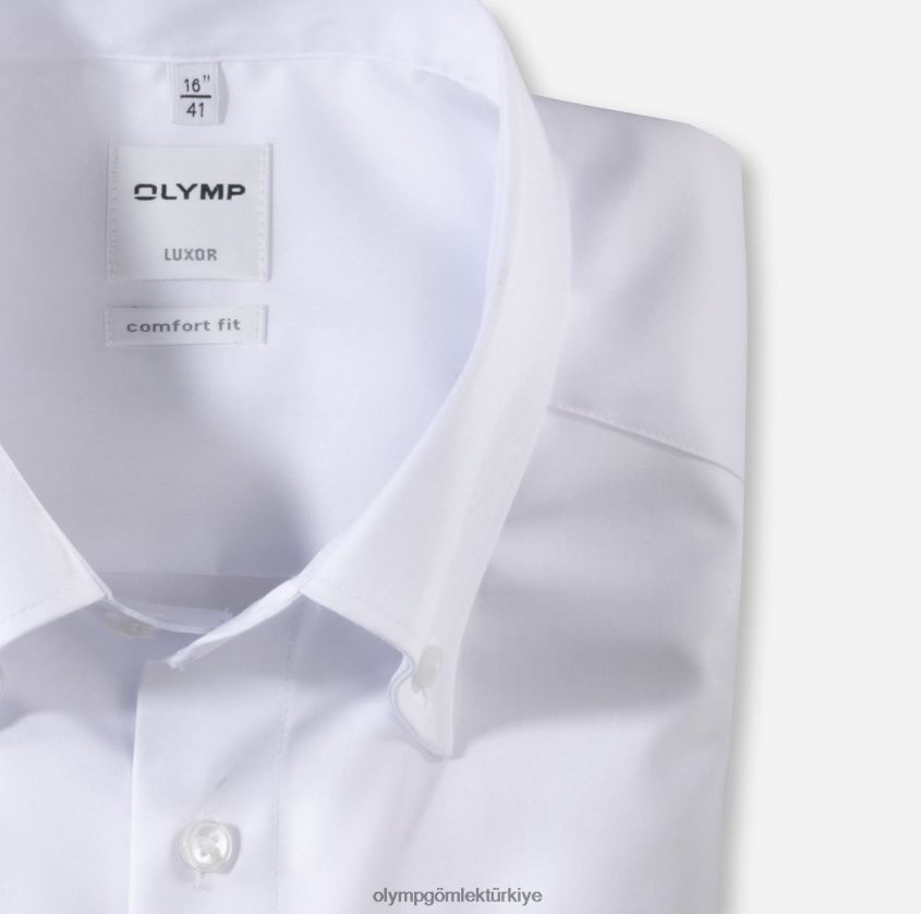 Giyim OLYMP Luxor Comfort Fit, İş Gömleği, Düğmeli, Beyaz PL4DLH1678 - Görsel 2