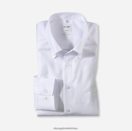 Giyim OLYMP Luxor Comfort Fit, İş Gömleği, Düğmeli, Beyaz PL4DLH1678