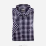 Giyim OLYMP Luxor Comfort Fit, İş Gömleği, Düğmeli, Kırmızı PL4DLH1547