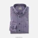 Giyim OLYMP Luxor Comfort Fit, İş Gömleği, Düğmeli, Kırmızı PL4DLH1622