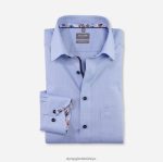 Giyim OLYMP Luxor Comfort Fit, İş Gömleği, New Kent, Bleu PL4DLH1618