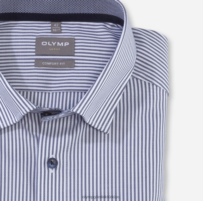 Giyim OLYMP Luxor Comfort kesim, iş gömleği, düğme altı, deniz mavisi PL4DLH1558 - Görsel 2