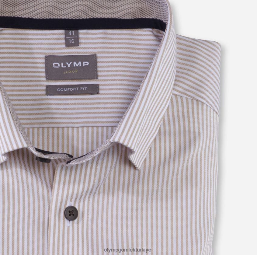 Giyim OLYMP Luxor Comfort kesim, iş gömleği, düğme altı, doğal PL4DLH1546 - Görsel 2