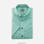 Giyim OLYMP Luxor Comfort kesim, iş gömleği, düğmeli, açık yeşil PL4DLH1535