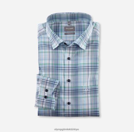 Giyim OLYMP Luxor Comfort kesim, iş gömleği, düğmeli, aqua PL4DLH1567