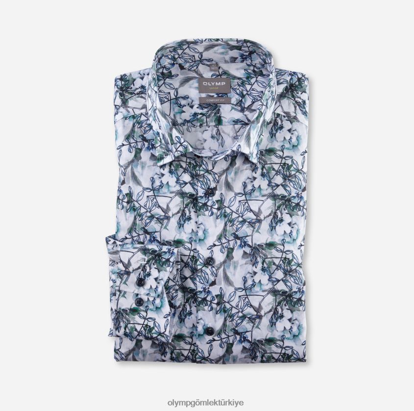 Giyim OLYMP Luxor Comfort kesim, iş gömleği, düğmeli, aqua PL4DLH1576 - Görsel 1