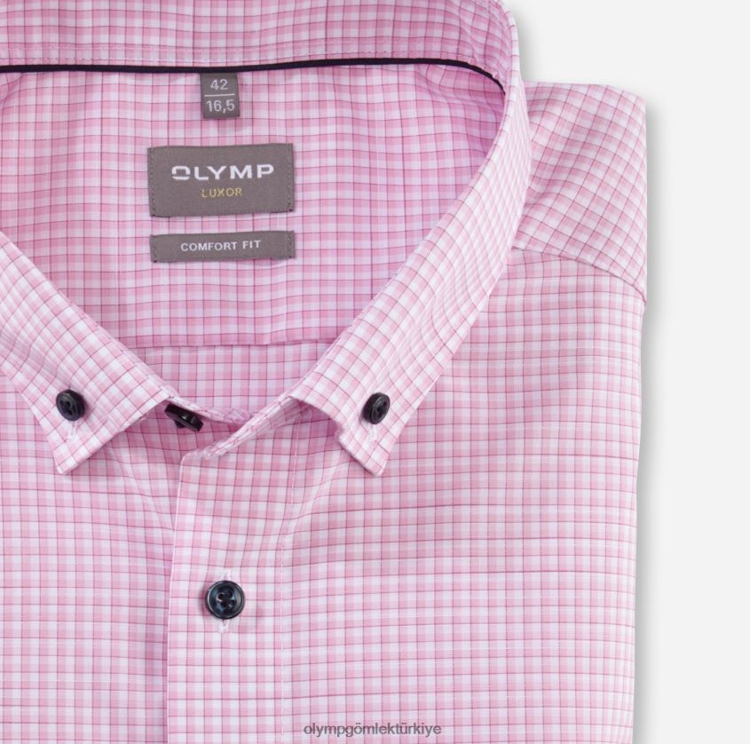 Giyim OLYMP Luxor Comfort kesim, iş gömleği, düğmeli, gül rengi PL4DLH1637 - Görsel 2