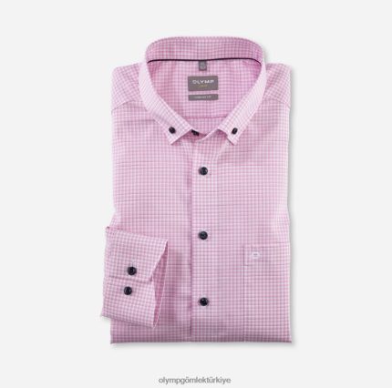 Giyim OLYMP Luxor Comfort kesim, iş gömleği, düğmeli, gül rengi PL4DLH1637