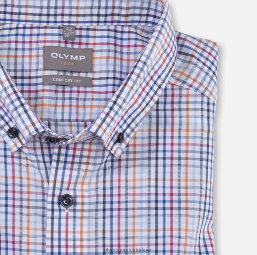 Giyim OLYMP Luxor Comfort kesim, iş gömleği, düğmeli, turuncu PL4DLH1544 - Görsel 2
