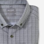 Giyim OLYMP Luxor Comfort kesim, iş gömleği, düğmeli, zeytin rengi PL4DLH1667 - Görsel 2