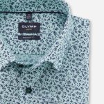 Giyim OLYMP luxor modern kesim, iş gömleği, düğme altı, açık yeşil PL4DLH1190 - Görsel 2