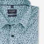 Giyim OLYMP luxor modern kesim, iş gömleği, düğme altı, açık yeşil PL4DLH1233 - Görsel 2