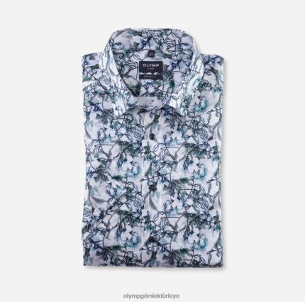 Giyim OLYMP Luxor modern kesim, iş gömleği, düğmeli, aqua PL4DLH1082
