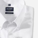 Giyim OLYMP Luxor modern kesim, iş gömleği, düğmeli, beyaz PL4DLH1379 - Görsel 2