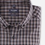 Giyim OLYMP Luxor modern kesim, iş gömleği, düğmeli, boz kahverengi PL4DLH1063 - Görsel 2