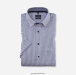 Giyim OLYMP luxor modern kesim, iş gömleği, düğmeli, deniz mavisi PL4DLH1237