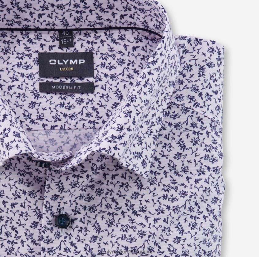 Giyim OLYMP Luxor modern kesim, iş gömleği, düğmeli, gül rengi PL4DLH1152 - Görsel 2