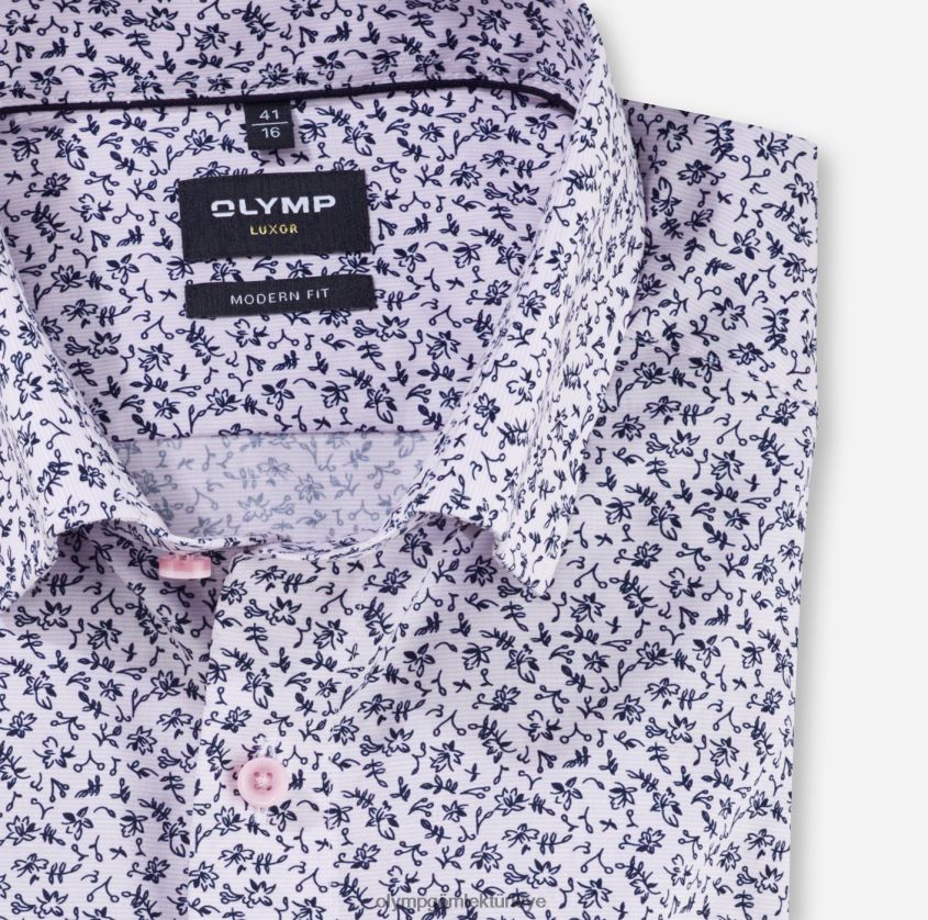 Giyim OLYMP Luxor modern kesim, iş gömleği, düğmeli, gül rengi PL4DLH1301 - Görsel 2