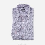Giyim OLYMP Luxor modern kesim, iş gömleği, düğmeli, gül rengi PL4DLH1301