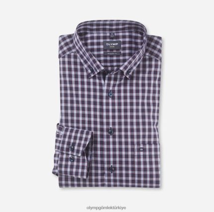 Giyim OLYMP luxor modern kesim, iş gömleği, düğmeli, kırmızı PL4DLH1254