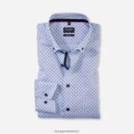 Giyim OLYMP luxor modern kesim, iş gömleği, düğmeli, kırmızı PL4DLH1278