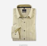 Giyim OLYMP Luxor modern kesim, iş gömleği, düğmeli, limon rengi PL4DLH1020