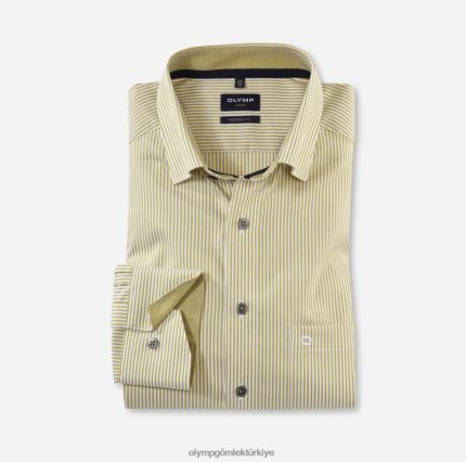 Giyim OLYMP Luxor modern kesim, iş gömleği, düğmeli, limon rengi PL4DLH1020