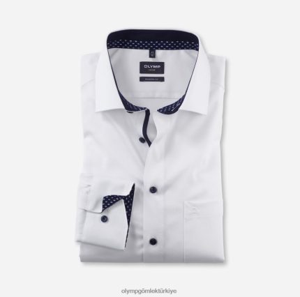 Giyim OLYMP Luxor modern kesim, iş gömleği, ekstra kısa kollu, global kent, beyaz PL4DLH1458