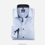 Giyim OLYMP luxor modern kesim, iş gömleği, ekstra kısa kollu, global kent, bleu PL4DLH1460