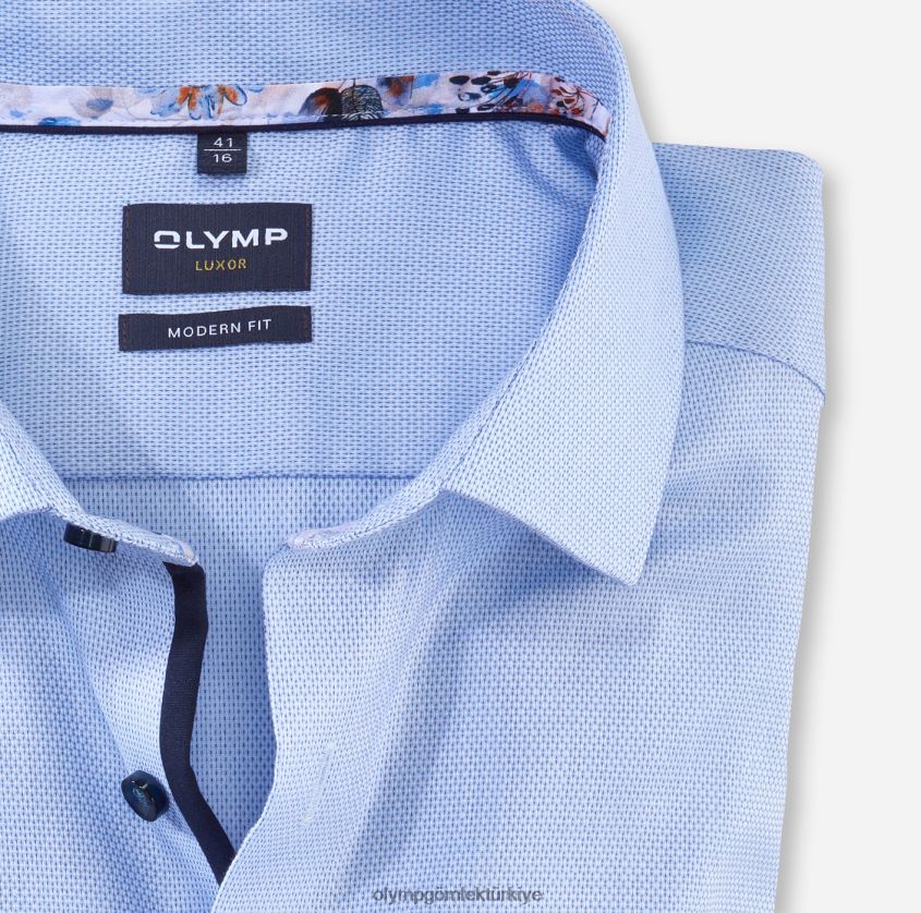 Giyim OLYMP luxor modern kesim, iş gömleği, ekstra kısa kollu, global kent, bleu PL4DLH1468 - Görsel 2