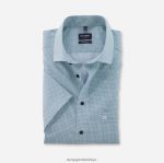 Giyim OLYMP Luxor modern kesim, iş gömleği, global kent, açık yeşil PL4DLH1222