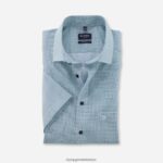 Giyim OLYMP Luxor modern kesim, iş gömleği, global kent, açık yeşil PL4DLH1222
