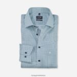 Giyim OLYMP Luxor modern kesim, iş gömleği, global kent, açık yeşil PL4DLH1228