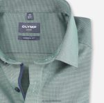 Giyim OLYMP Luxor modern kesim, iş gömleği, global kent, açık yeşil PL4DLH1326 - Görsel 2