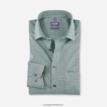 Giyim OLYMP Luxor modern kesim, iş gömleği, global kent, açık yeşil PL4DLH1326