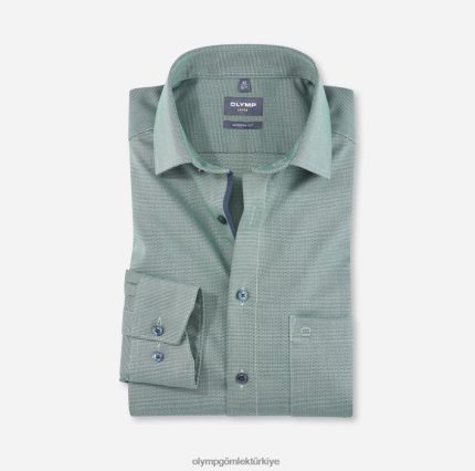 Giyim OLYMP Luxor modern kesim, iş gömleği, global kent, açık yeşil PL4DLH1326