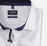 Giyim OLYMP Luxor modern kesim, iş gömleği, global kent, beyaz PL4DLH1029 - Görsel 2