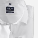 Giyim OLYMP Luxor modern kesim, iş gömleği, global kent, beyaz PL4DLH1081 - Görsel 2