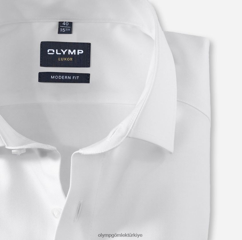 Giyim OLYMP Luxor modern kesim, iş gömleği, global kent, beyaz PL4DLH1081 - Görsel 2