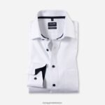 Giyim OLYMP Luxor modern kesim, iş gömleği, global kent, beyaz PL4DLH1258