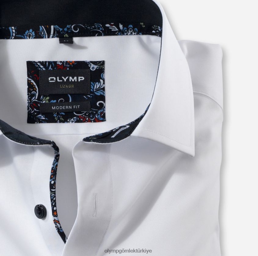 Giyim OLYMP Luxor modern kesim, iş gömleği, global kent, beyaz PL4DLH1293 - Görsel 2