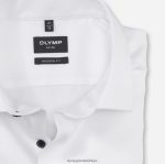 Giyim OLYMP Luxor modern kesim, iş gömleği, global kent, beyaz PL4DLH954 - Görsel 2