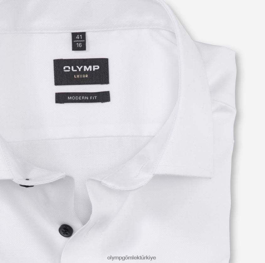 Giyim OLYMP Luxor modern kesim, iş gömleği, global kent, beyaz PL4DLH954 - Görsel 2
