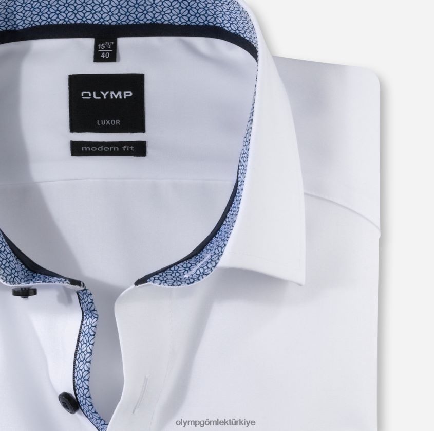 Giyim OLYMP Luxor modern kesim, iş gömleği, global kent, beyaz PL4DLH963 - Görsel 2