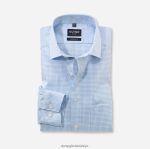 Giyim OLYMP Luxor modern kesim, iş gömleği, global kent, bleu PL4DLH1023