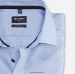 Giyim OLYMP Luxor modern kesim, iş gömleği, global kent, bleu PL4DLH1058 - Görsel 2