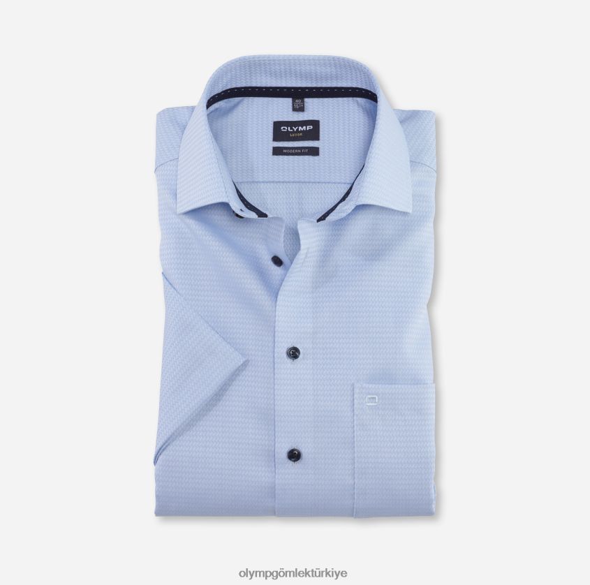 Giyim OLYMP Luxor modern kesim, iş gömleği, global kent, bleu PL4DLH1058 - Görsel 1
