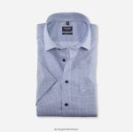 Giyim OLYMP Luxor modern kesim, iş gömleği, global kent, bleu PL4DLH1114